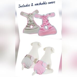 Pink and Gray Washable Diaper. Top Paw brand